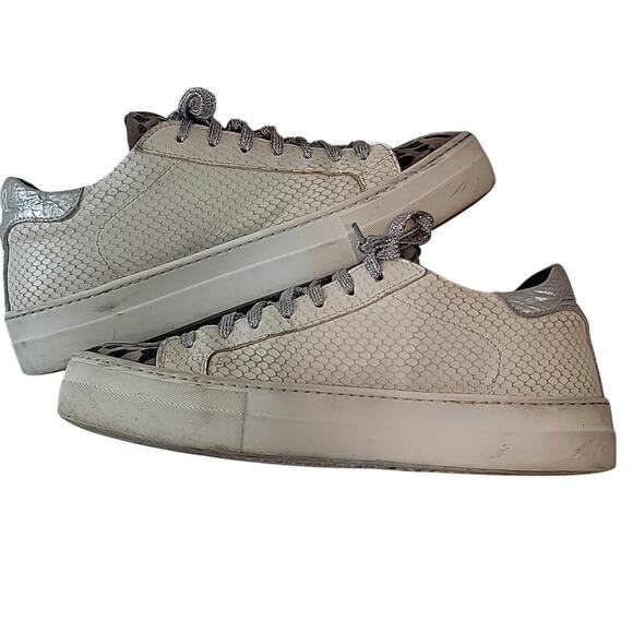 P448 Thea Python Roccia White Leather Platform Sneakers, size 40 - Picture 6 of 11